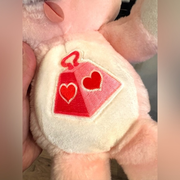 VTG 1984 Care Bears Cousin Lotsa Heart Pink Elephant Plush Stuffed Animal 13” - Picture 9 of 11